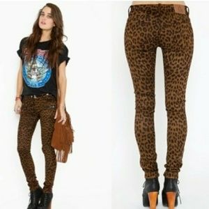 Unif leopard suede pants